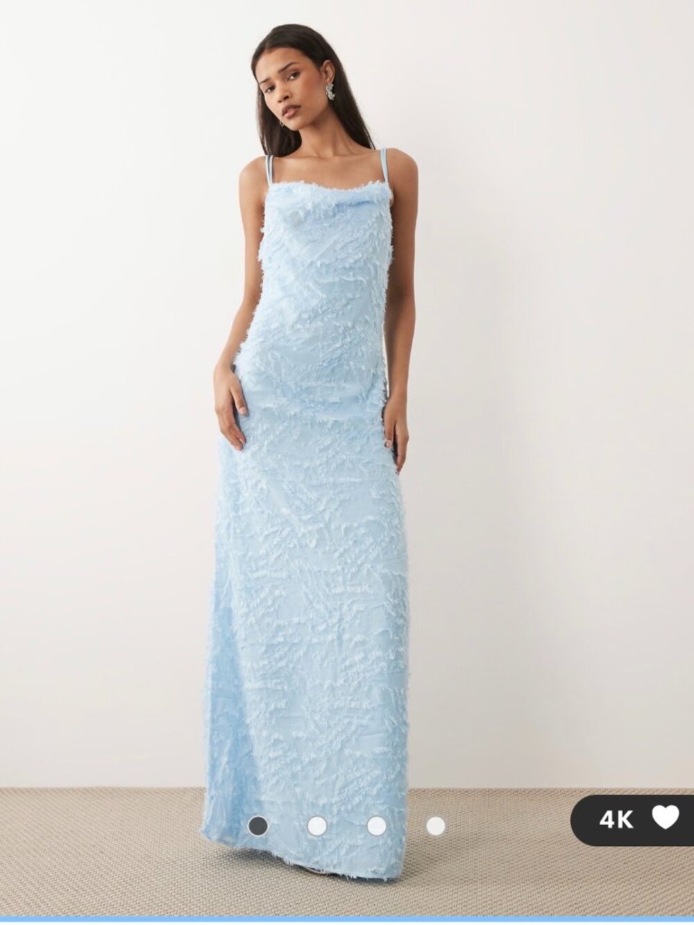 VILA Cowl Neck Textured Cami Maxi Dress—NWT!
